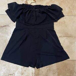 SHEIN Elegant Black Off-Shoulder Outfit